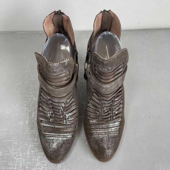 Ariat Unbridled Metallic Leather Jaelle Western Ankle Boots Harness Rodeo 8 M - Picture 4 of 15